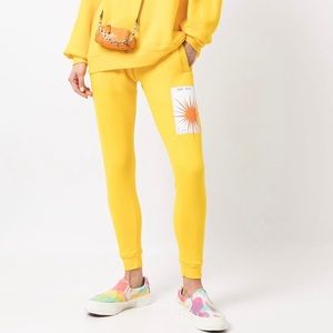 NWT LA DETRESSE LOGO PATCH COTTON BLEND TRACK SWEATPANTS